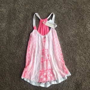 New with tags Coral and lace tank top